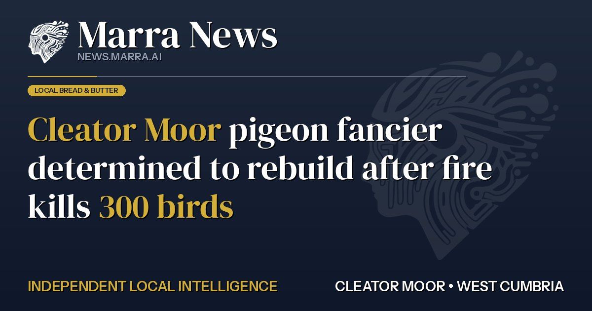Cleator Moor Pigeon Fancier Determined to Rebuild After Fire Kills 300 Birds