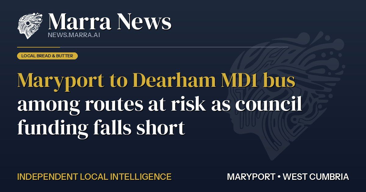 Maryport to Dearham MD1 Bus Among Routes at Risk as Council Funding Falls Short