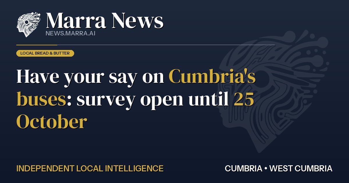 Have Your Say on Cumbria's Buses: Survey Open Until 25 October