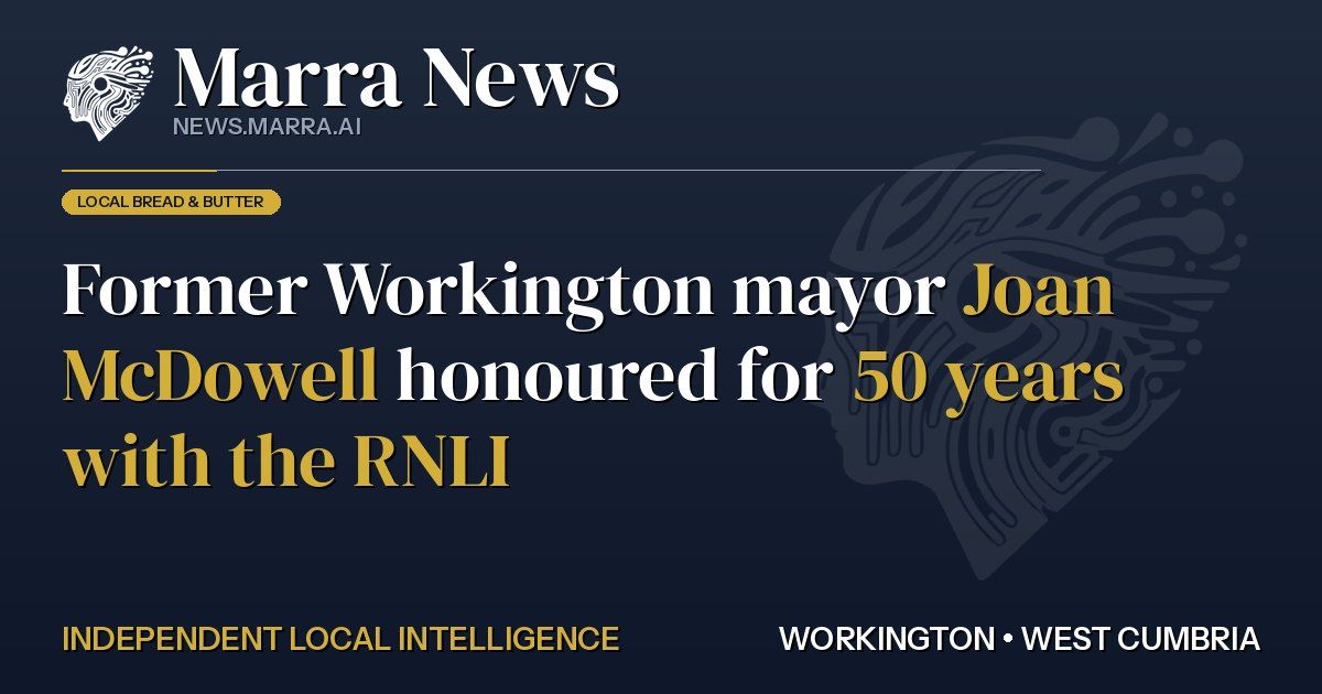 Former Workington mayor Joan McDowell honoured for 50 years with the RNLI