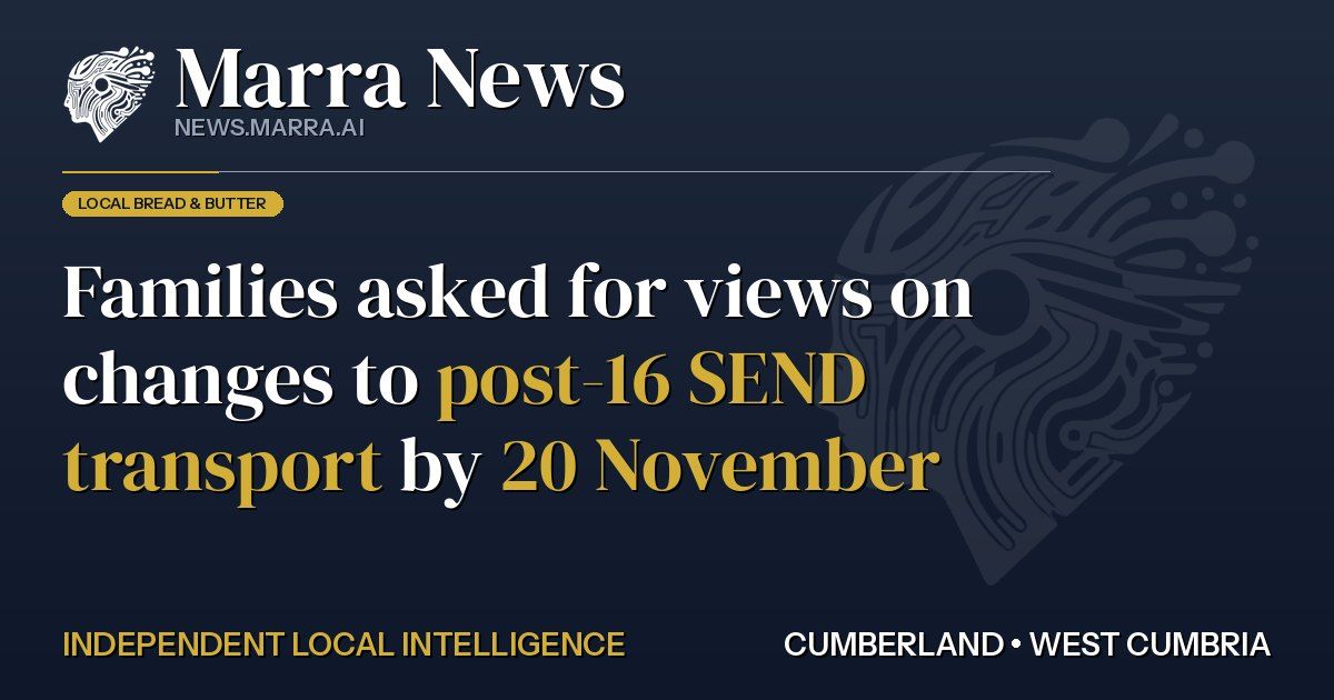 Families Asked for Views on Changes to Post-16 SEND Transport by 20 November